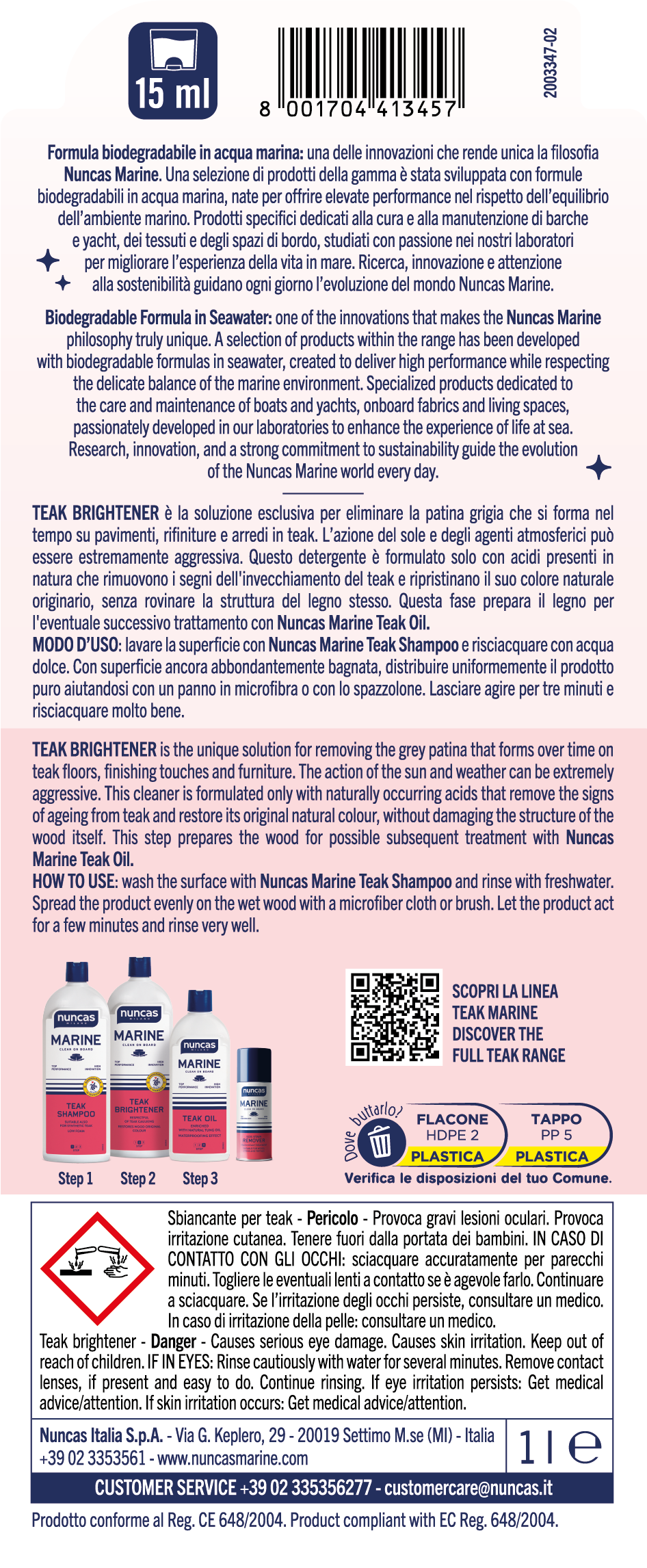 Nuncas Marine Teak Brightener - 1000ml